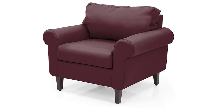 Samuel Leatherette Sofa(Burgundy)
